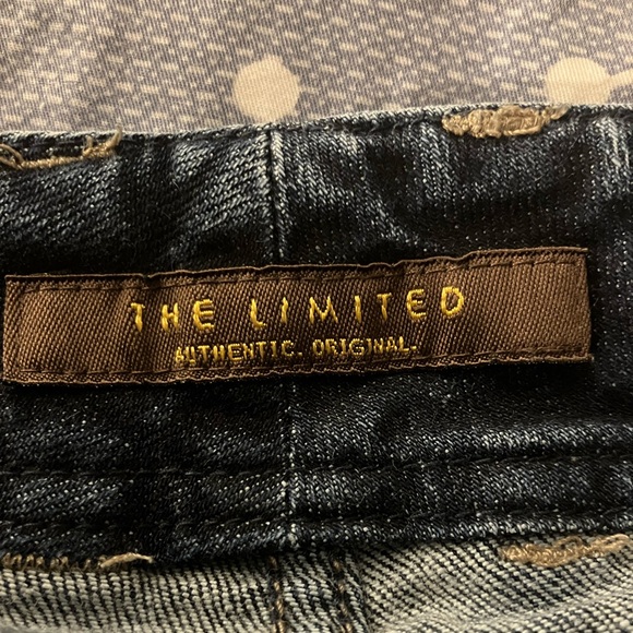 the limited low-rise flare leg dark wash blue denim jeans size 4 y2k - Picture 3 of 8